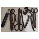 Snips, pliers, level