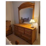 Oak dresser with mirror