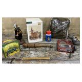 Department 56, wool blanket, chrome pendant