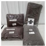 Fleece recliner covers, brown 4 pcs