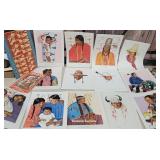 Beautiful set Indian prints & book