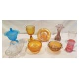 Misc. Glass Fenton, clear glass, carnival glass,