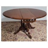Victorian drop leaf parlor table 47"36"29"