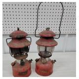 2 Red Coleman lantern