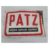 Patz material handling sign 17"12"