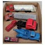 Box old toy trucks - Silk, etc