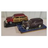 2 Diecast cars - 49 Ford Woody and 40 Ford sedan