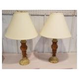 Pair of lamps with shades