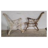 Iron Park bench ends