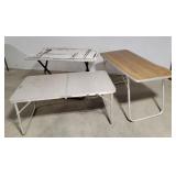 Drafting table with 2 folding tables
