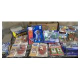 Box of Starting Lineup figures, yearbook