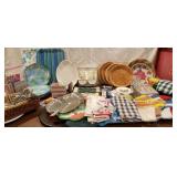 Large lot of picnic items, silverware,