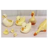 Family of ducks , planter, etc