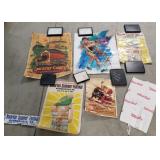 Beer fest posters, apron, basketball poster, etc