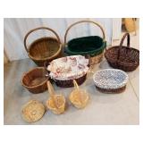 Assorted wicker baskets