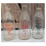 3 milk bottles - Watkins Glen area