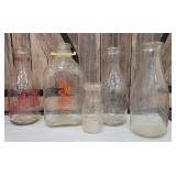 5 Ithaca milk bottles - Lakeview dairy, Marshall,