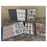 3 football card albums