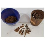 Iron fence pieces 2 full buckets LOTS OF THEM