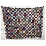 Hand-stitched quilt top approx 57"x72"