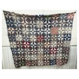 Hand-stitched quilt top approx 66"x76"