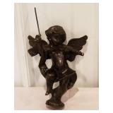 Heavy cherub, brass-like??, Nice shape