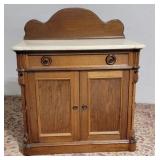 Walnut marble washstand 32x20x29