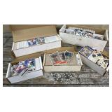 5 boxes mixed sports cards a baseball, hockey,