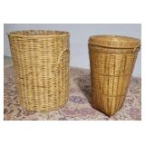 Wicker hamper and basket