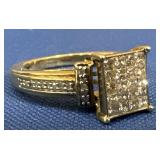 10k & diamond ring - size 5.75