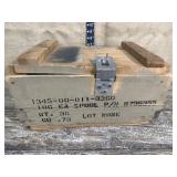 Wood ammo box approx 8"x15"x10"