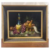 Painting on velvet, beautiful frame