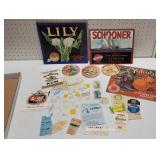 Box advertising labels