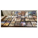30 plus DVDs, love stories, families movies, etc
