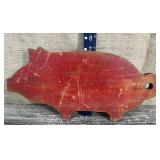 Vintage wood pig cutting board