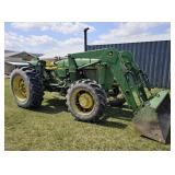 John Deere 2550 tractor, 175 loader -Runs great