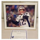 Tom Brady signed 8x10 framed photo with