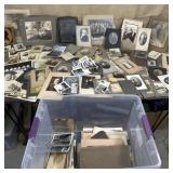 Antique family photos - in a clear tub