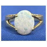 10k & opal ring