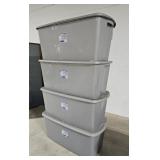 4 - 50 gallon tubs with lids