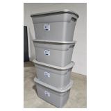 4 -30 gallon tubs with lids