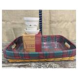 Longaberger basket & flower pot