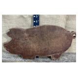 Primitive wood pig cutting board