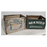2 wooden crates