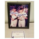 Mickey Mantle and Ted Williams signed 8x10 framed