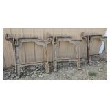 3 heavy industrial table legs 33"h