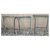 3 industrial table legs 33"t