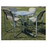 Bistro patio table and 4 chairs