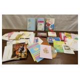 Box of greeting cards, birthday, baby shower, get