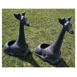 2 giraffe planters 36"t